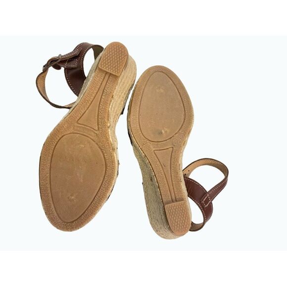 The Spanish Sandal Co Leopard Print Espadrille Wedges size 36 US 5.5 - Picture 6 of 8